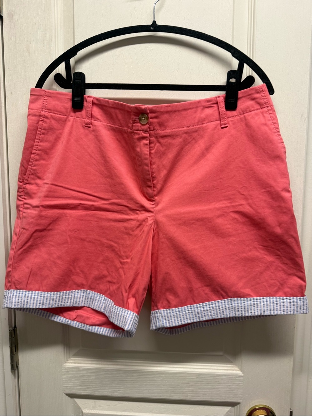 Talbots Coral Cotton Cuffed Shorts